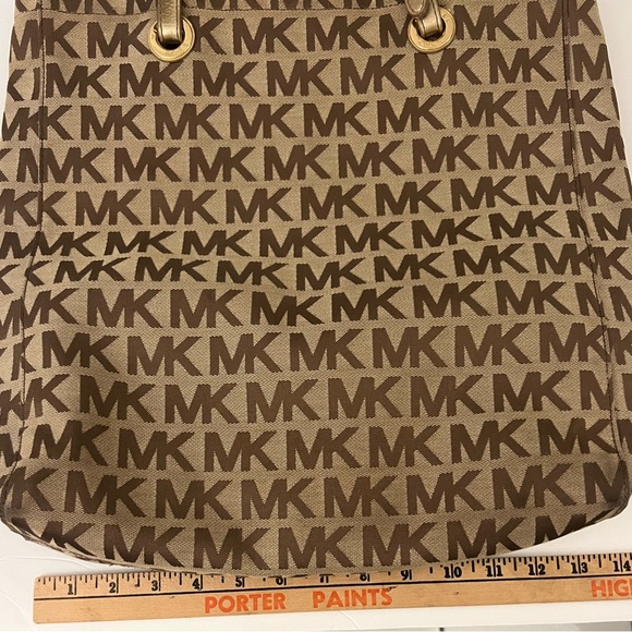 Michael Kors Tan Monogram Tote - Picture 10 of 14